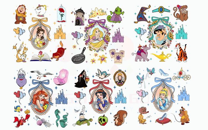 Princess Frames - Premade Gang Sheet