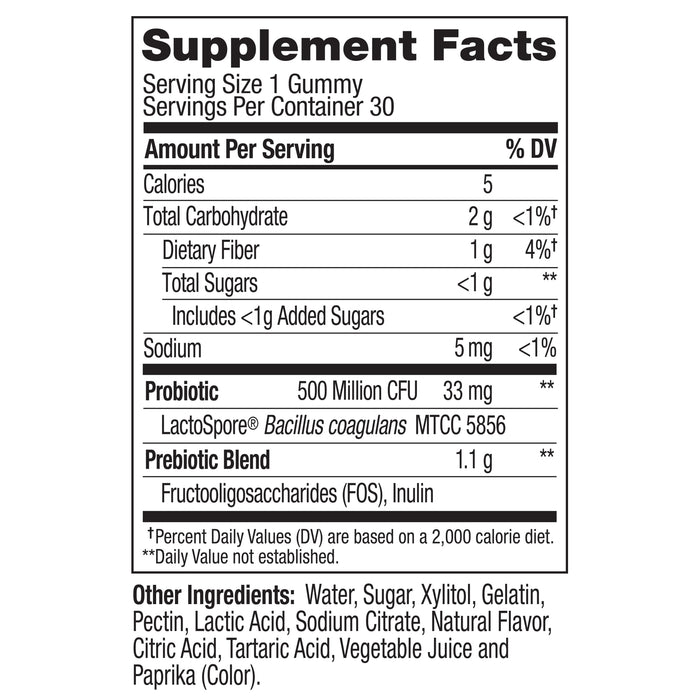 858158005114 sup-facts Probiotic + Prebiotic Gut Health Gummy product carousel image