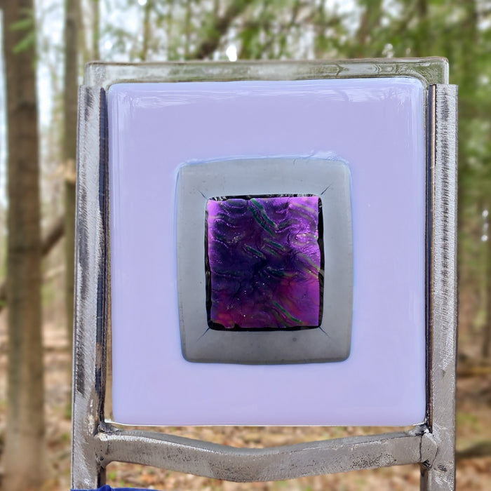 Purple Dichroic Garden Stake