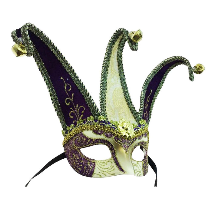 Purple Masquerade Jester Mask