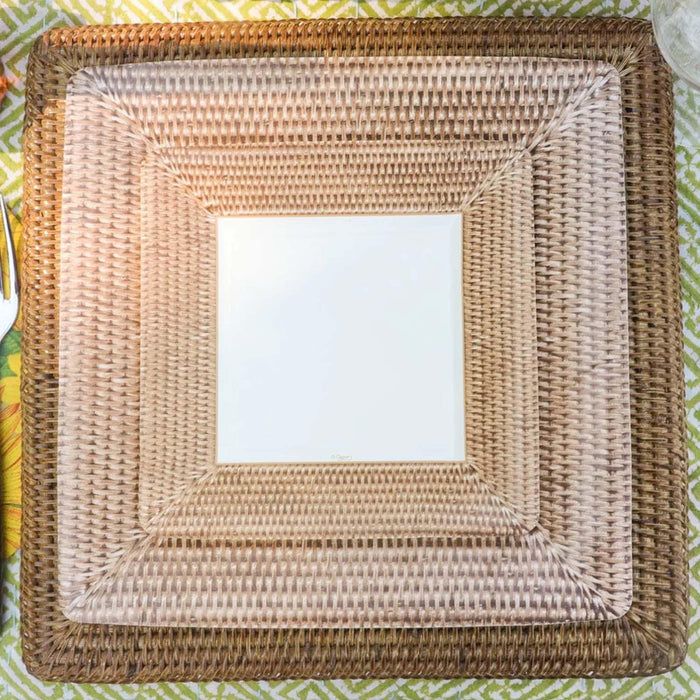 Rattan Square Charger Plate - Roger's Gardens