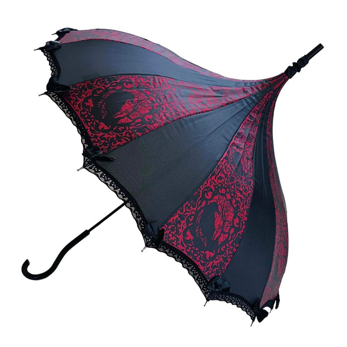 Raven Burgandy Umbrella from the 2026 Moonlight Masquerade Halloween collection at Roger's Gardens