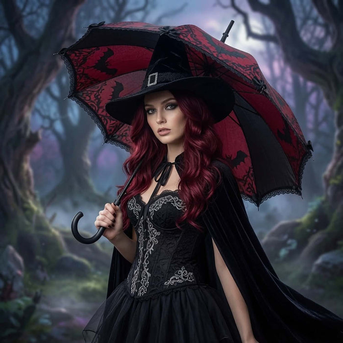 Raven Burgandy Umbrella