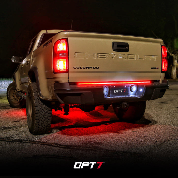 Redline Double Row LED Tailgate Light Bar with Reverse Light, Brake Light, Turn Signals and Hazard Light