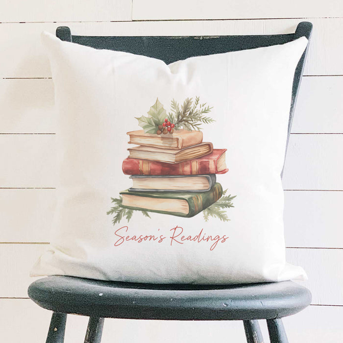 Season's Readings - Winter Square Canvas Pillow