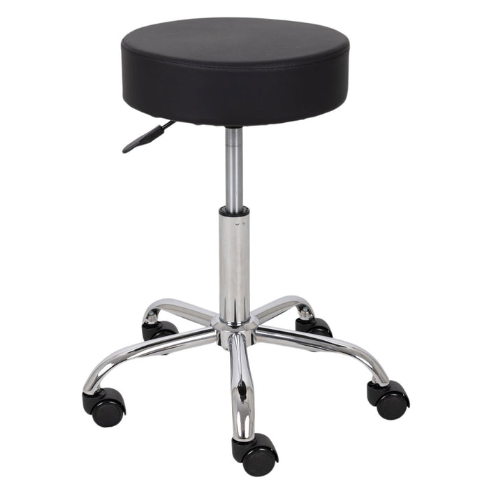 Sgabello con sedile imbottito TILA base in acciaio elevabile a gas - k515 Nero