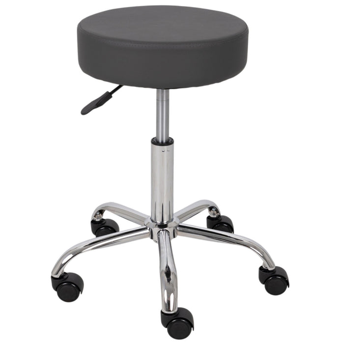 Sgabello con sedile imbottito TILA base in acciaio elevabile a gas - k521 Grigio