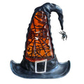 Shimmering Witch Hat with LED Lighting - 12" Tall