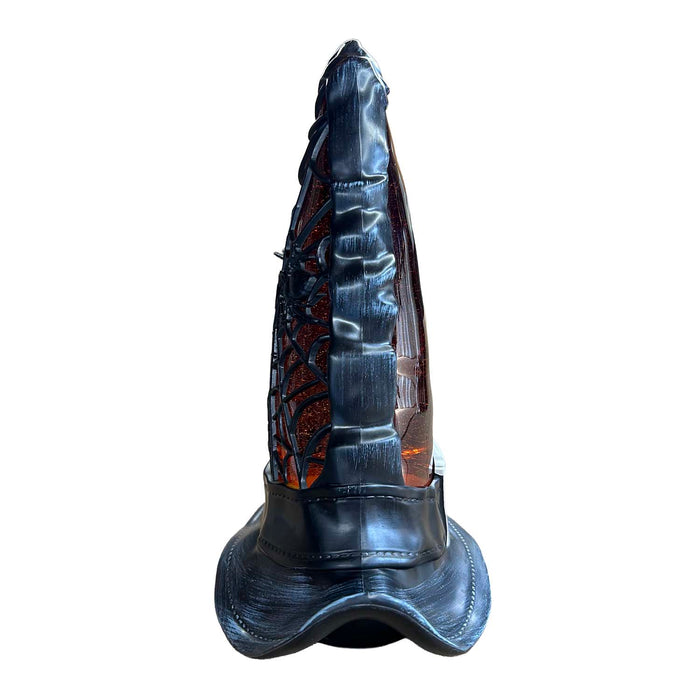 Shimmering Witch Hat with LED Lighting - 12" Tall