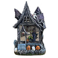 Shimming Haunted House with LED Lighting - 10" Tall