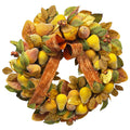 Silk Pear & Ribbon Wreath - 28"