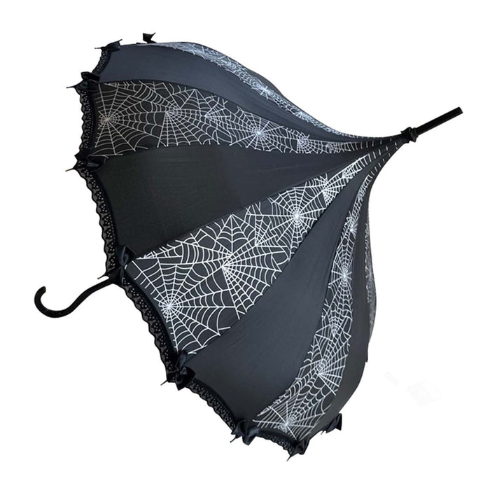 Silver Spiderweb Umbrella from the 2026 Moonlight Masquerade Halloween collection at Roger's Gardens