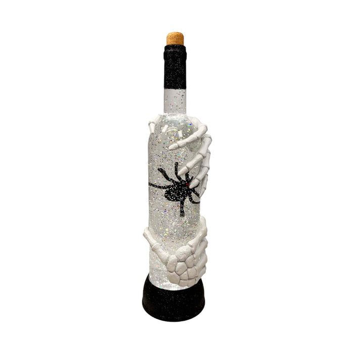 Skeleton Shimmer Bottle with LED Light - 15" Tall from the 2026 Moonlight Masquerade Halloween collection at Roger's Gardens