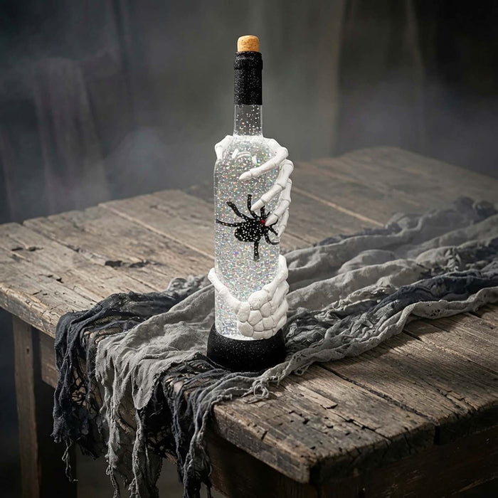 Skeleton Shimmer Bottle with LED Light - 15" Tall