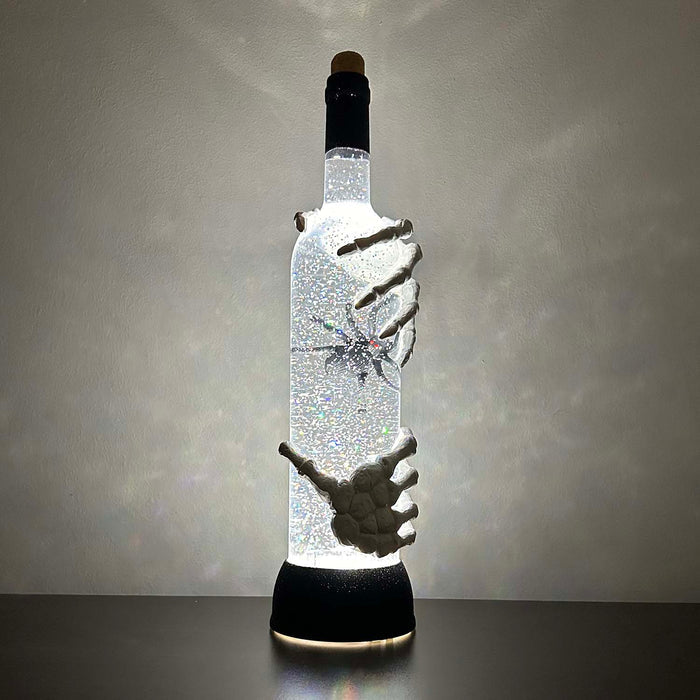 Skeleton Shimmer Bottle with LED Light - 15" Tall