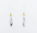 Sterling Silver and 22K Gold Vermeil Hexagon Earrings