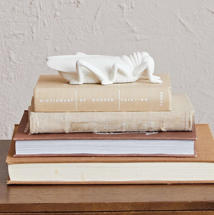 Stoneware Bisque Grasshopper - 7" Long