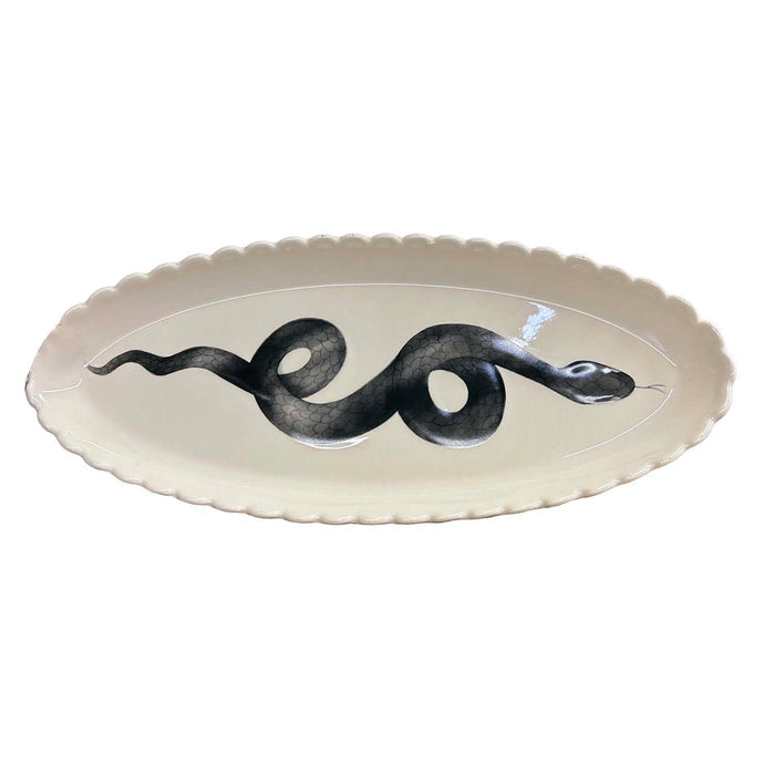 Stoneware Snake Platter - 12" Long