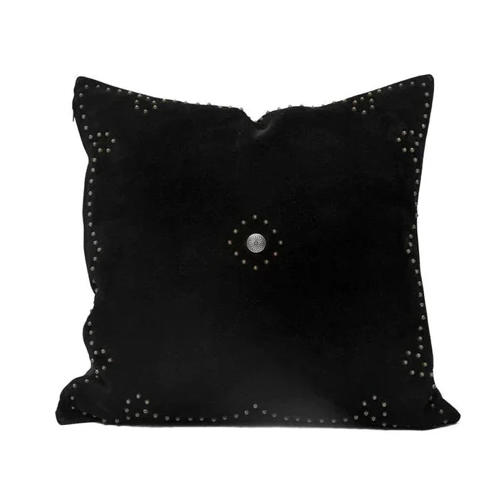 Studded Western Leather Pillows