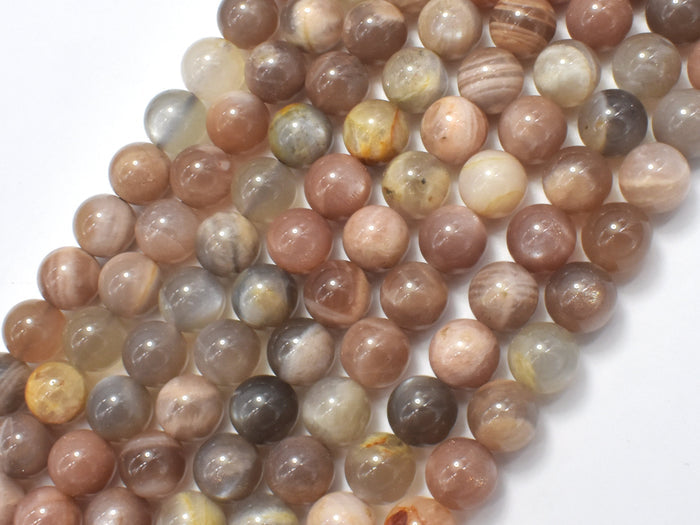 Sunstone Beads, Moonstone Beads, 8mm (8.5mm) Round-BeadBasic