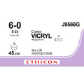 Sutura Ethicon VICRYL J9566G - 6-0, Ago 1/2 S-22 mm 8 - Viola (conf. 12 pz.)