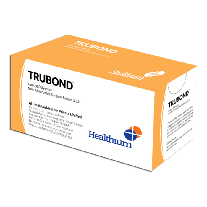 Sutura Healthium TRUBOND, ago 1/2 55mm, USP 5 - filo verde 100cm (conf. 12 pz.)