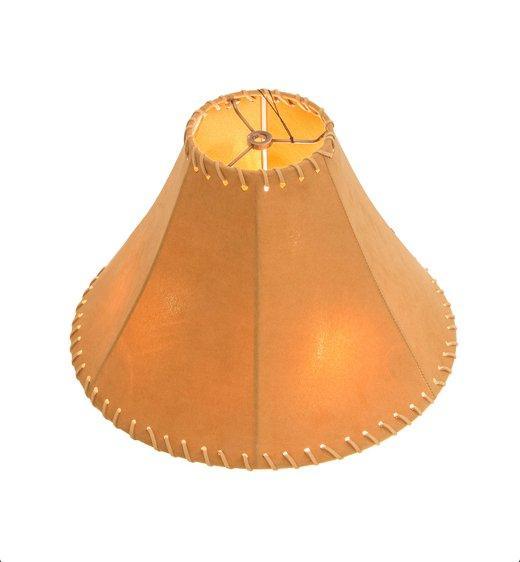 Tan Faux Leather Lamp Shade 14"