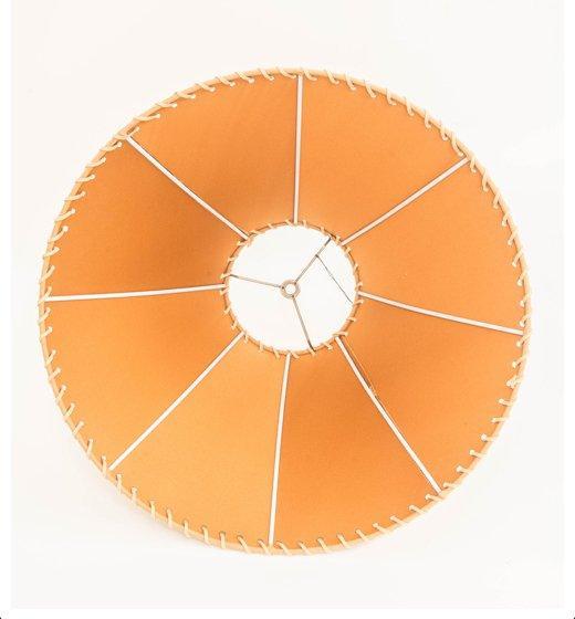 Tan Faux Leather Lamp Shade 14"