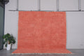 Terracotta Moroccan rug – Burnt orange shag style - Custom size
