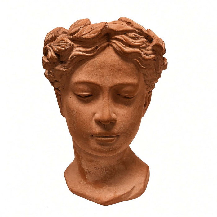 Terracotta Visage Head Planter - 11" Tall