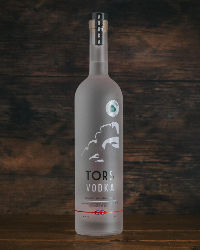 A bottle of Tors Vodka.