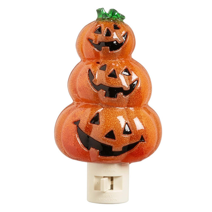 Triple Pumpkin Night Light - 6" from the 2026 Moonlight Masquerade Halloween collection at Roger's Gardens
