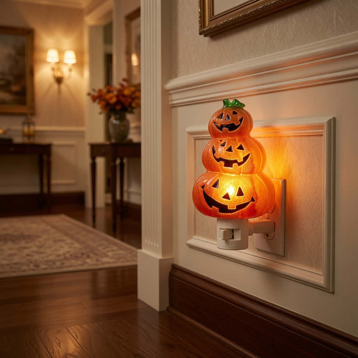 Triple Pumpkin Night Light - 6"