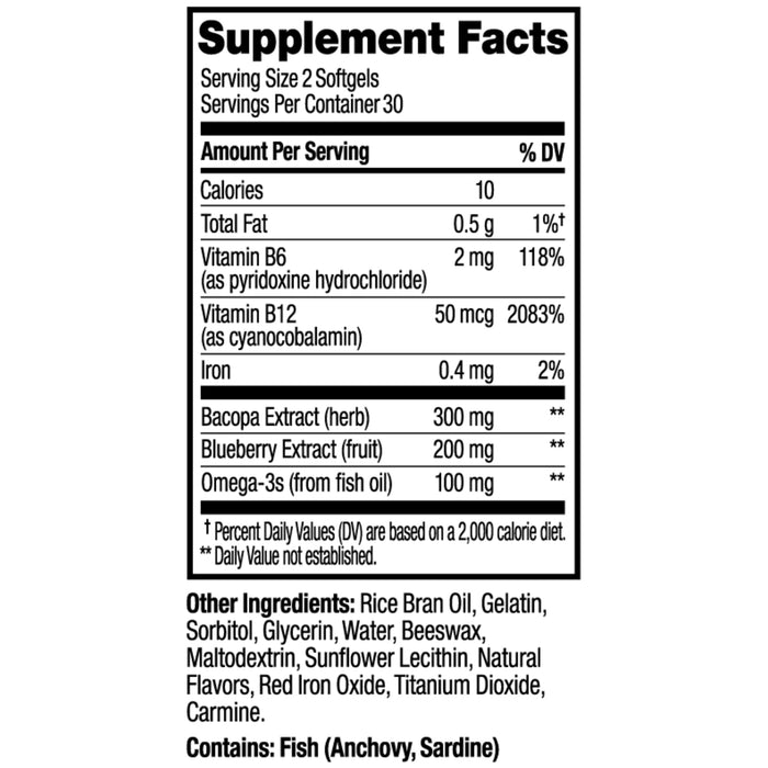 840160201110 sup-facts UltraStrengthBrain Cognitive Softgels product carousel image
