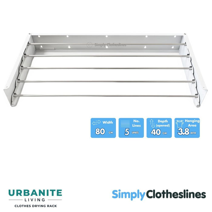 Urbanite Living - Wall Mounted Drying Rack - Simply Clotheslines