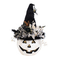 White Fiber Optic Pumpkin with LED Light - 23" Tall from the 2026 Moonlight Masquerade Halloween collection at Roger's Gardens