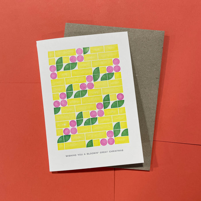 Wishing You A Bloomin’ Great Christmas - Letterpress Card