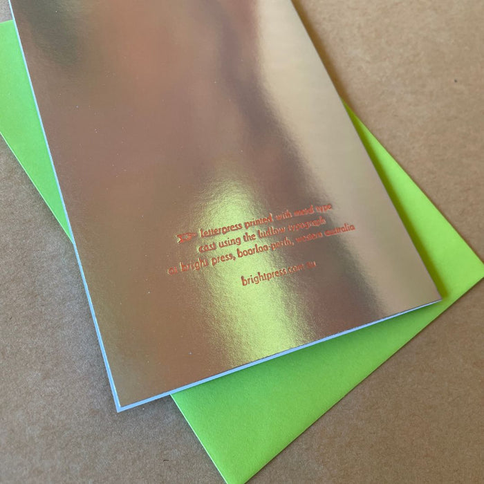 Back of Wishing You A Bright Christmas Card