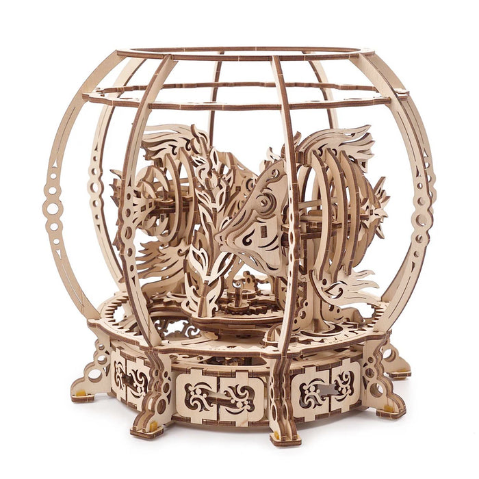 Wooden Mechanical Aquirium Puzzle - 7.5" Tall