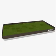 XL real grass dog potty patch in a dark tray, 24 by 48 inches.